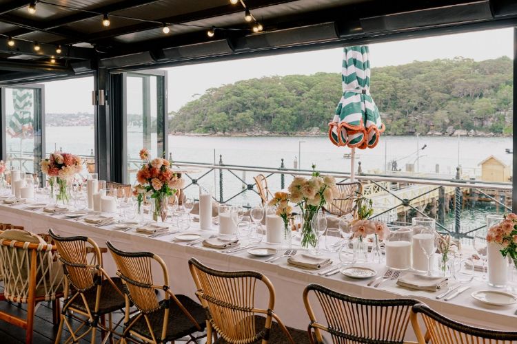 Waterfront reception venue at Chowder Bay on Sydney Harbour