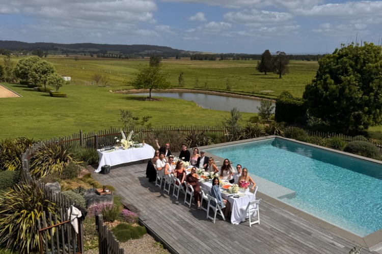 Weekend wedding destination with a poolside reception space in Berry NSW