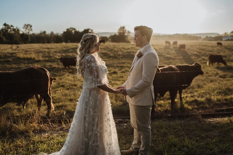 White Parrot Moody Wedding Photos