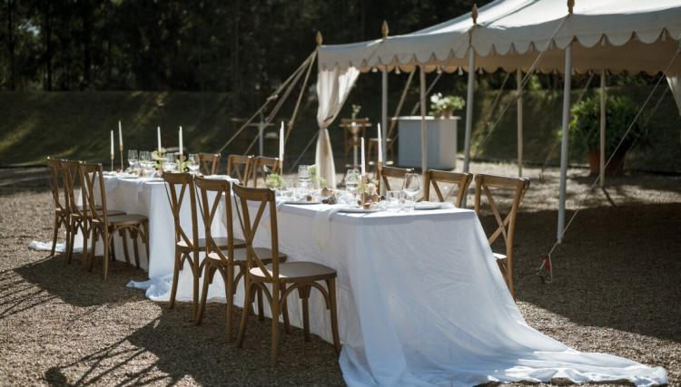Leaves and Fishes Rustic Marquee