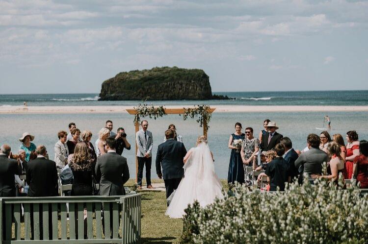 Beach ceremony at The Pavilion Kiama