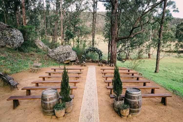 Bush wedding ceremony in the Hunter Valley