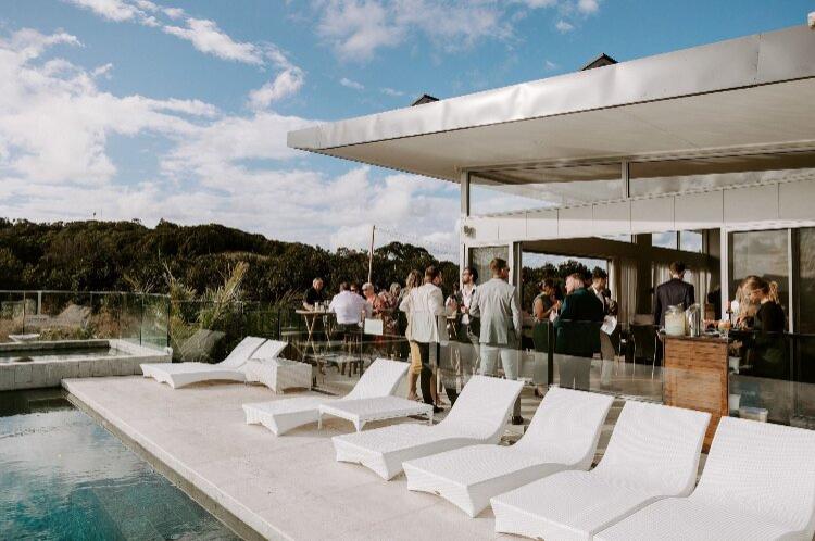 Poolside wedding venue at Tides Byron Estate