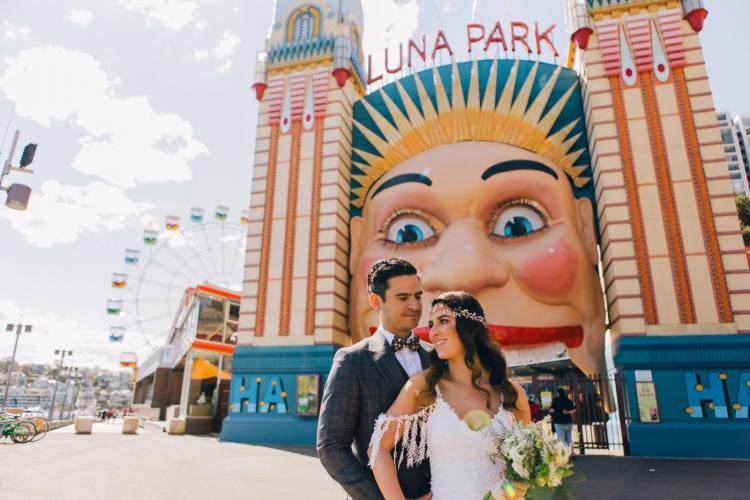 Luna Park is a unique wedding venue on Sydney Harbour