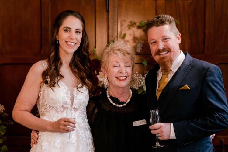 Sydney marriage celebrant Vivienne McCullagh officiating a personalised wedding
