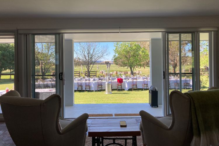 Outdoor wedding reception at Yurali House, a BYO catering wedding venue in NSW